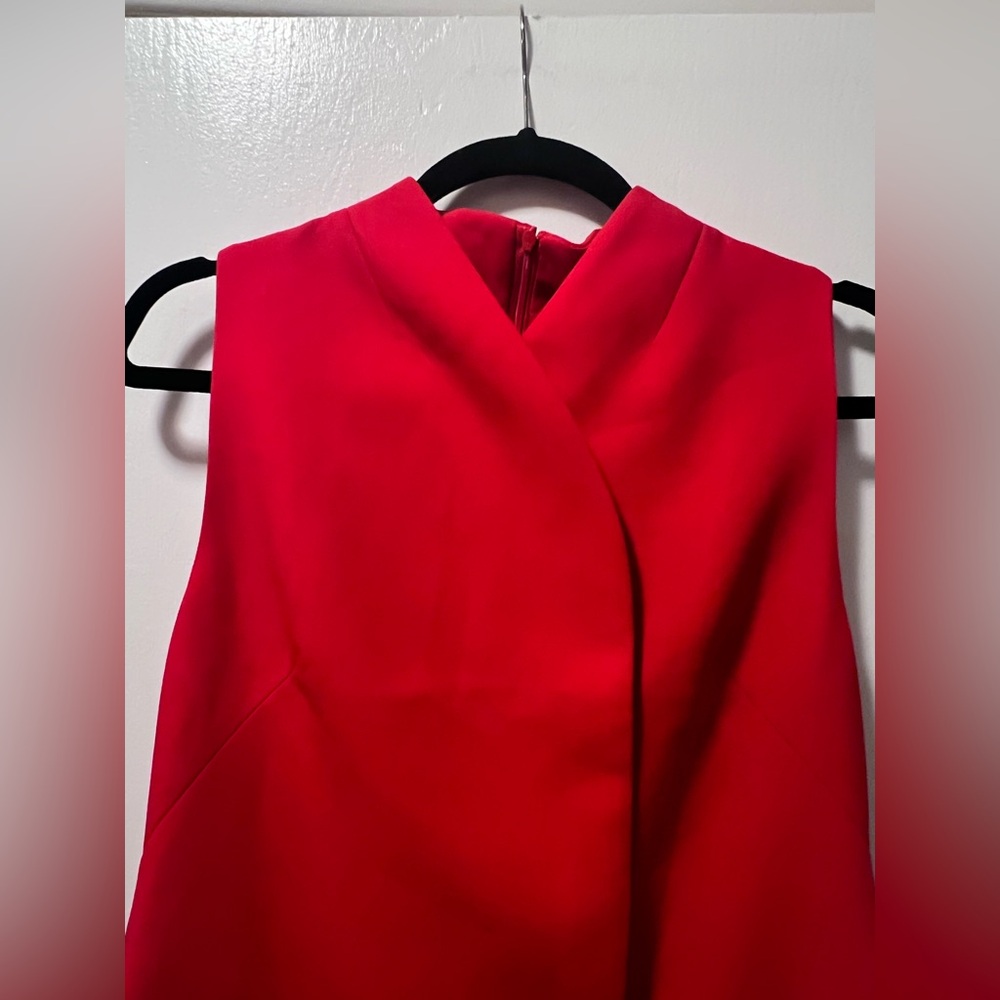 NWT Karen Millen Wrap Neck Tailored Mini Dress, Size 8P - Picture 5 of 8